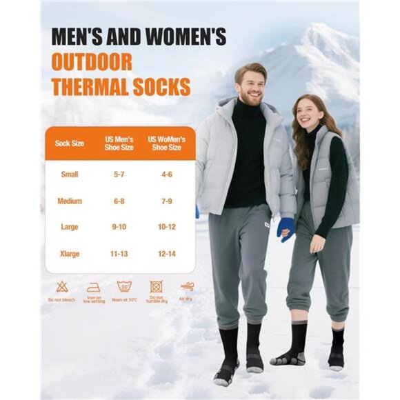 3 Pairs Men's Merino Wool Thermal Socks Cushioned Crew Boot Socks - Picture 6 of 6